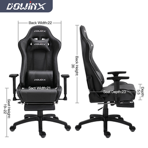 <span class=keywords><strong>Dowinx</strong></span> – <span class=keywords><strong>chaise</strong></span> de jeu en cuir pour ordinateur, avec repose-pieds, prix d'usine - Product Image 2