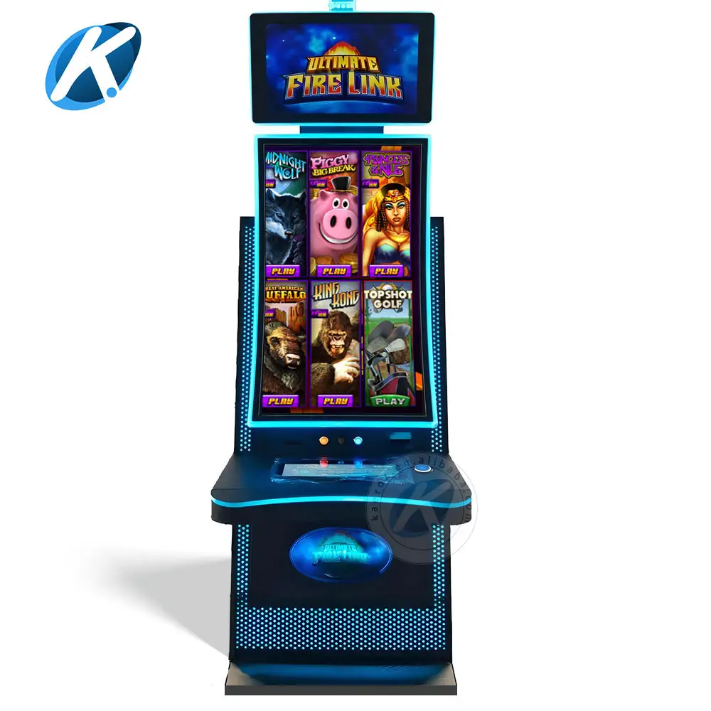 Amerikan sıcak 43 inç kavisli dokunmatik ekran dikey Arcade beceri oyunu Video makinesi ile Metal dolap Buffalo oyunu