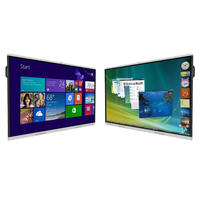Tableau blanc interactif intelligent LCD 65 pouces 4K avec fonction tactile stylo/doigt, verre trempé et système Android