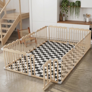 Box per Bambini in Legno per Neonati e Bambini Piccoli - Design Contemporaneo Eco-Friendly con Cancello Bloccabile Regolabile, Facile da Montare, Portatile - Product Image 3