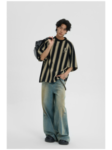 Jeans larghi personalizzati da uomo larghi Jeans larghi Unisex personalizzabili a gamba larga - Product Image 4