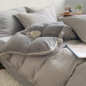 Student Winter Class a Flannel Bedding Set (Four-Piece) 100% Cotton B-Grade <strong>Flannelette</strong> Cover with <strong>Flannelette</strong> Insulation - Product Image 5