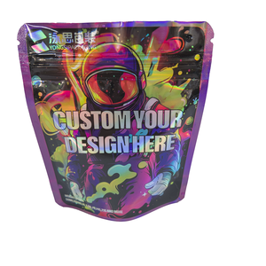 מיילר שקיות אריזה לעמוד כיס 3.5 <span class=keywords><strong>Ziplock</strong></span> מודפס מזון אחסון קטן ילד מיקוד לוגו לשימוש חוזר הולוגרפית ריח שקיות - Product Image 2