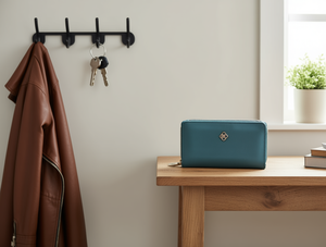 กระเป๋าสตางค์ซิปคู่สำหรับผู้หญิง ขนาดใหญ่ ช่องใส่ธนบัตร ทำจากหนังไมโครไฟเบอร์สังเคราะห์ - Product Image 2