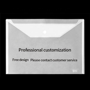 Giá rẻ tùy chỉnh in Nhựa PP phong bì Pocket Ví trường thư mục tài liệu A4 rõ ràng tập tin Bag với Snap Nút thư mục - Product Image 2