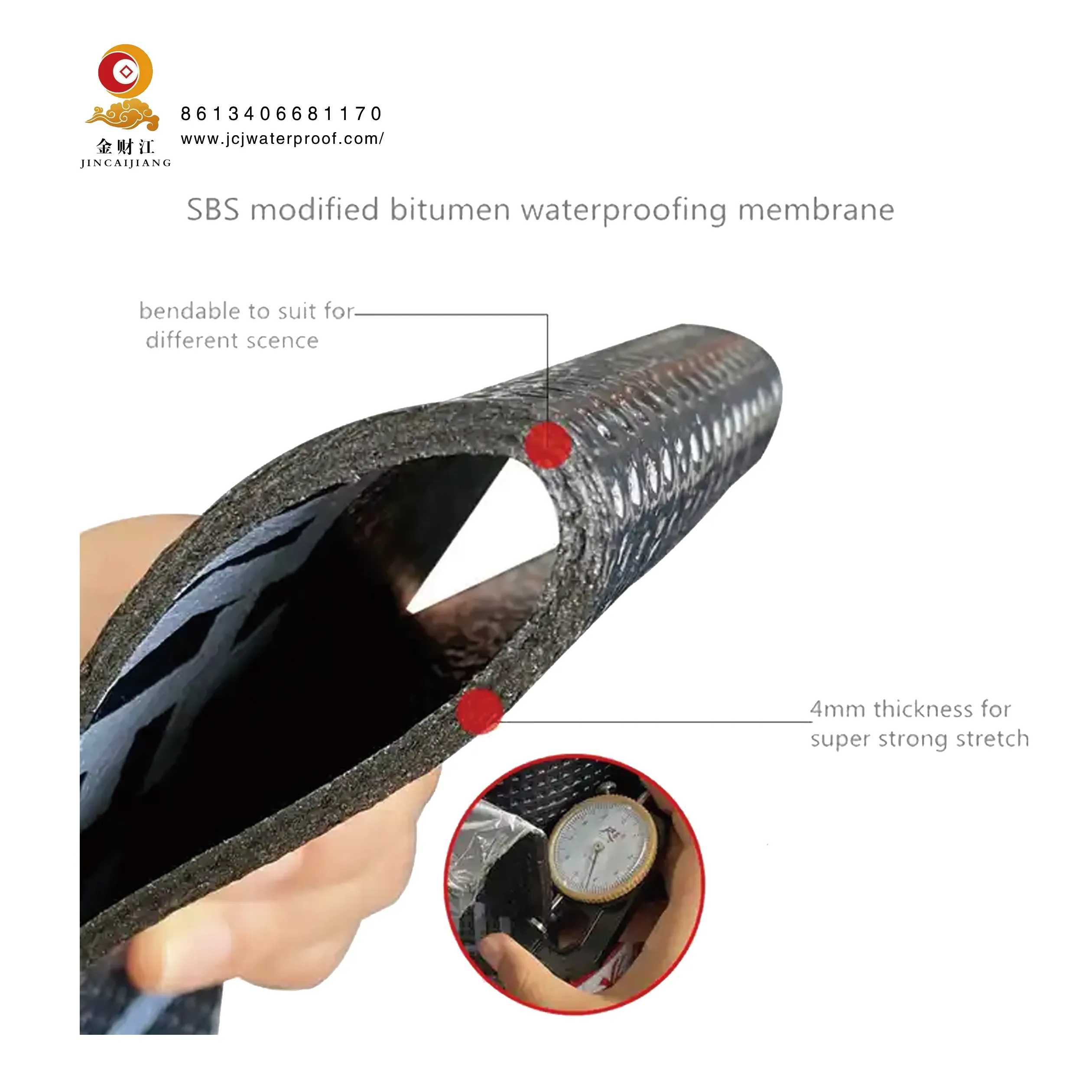 Gebouw Dak Sbs/App Gemodificeerd Bitumen Waterdicht Membraan