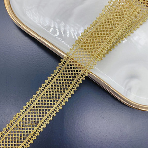 Phong cách song phương Ren DRESS TRIM trong vàng Lolita phong cách DIY vàng chủ đề thêu lưới cho giày túi quần áo trang trí nội thất - Product Image 2
