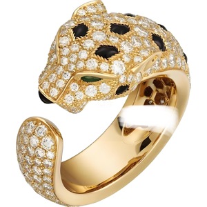 Anello con testa di leopardo in argento Sterling Kajia S925 anello con testa di leopardo di lusso All-Match alla moda personalizzato per l'indice della ragazza - Product Image 6