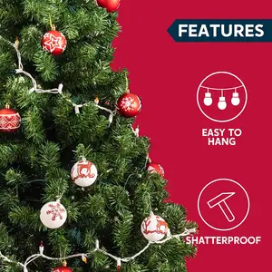 24 Pcs क्रिसमस गेंद गहने, डीलक्स छुट्टियों के लिए Shatterproof क्रिसमस के गहने, क्रिसमस पेड़ सजावट