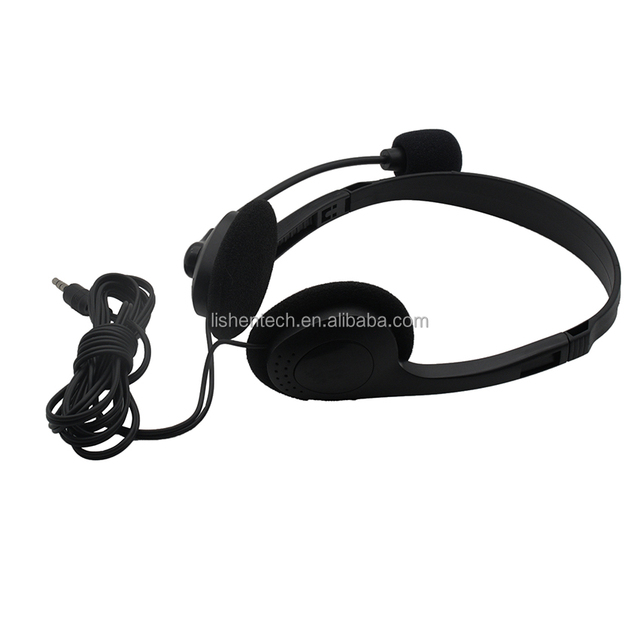 Top Quality Wired Earphone Call Center Headphone Office Headset with Rocker Microphone for Teaching Gaming Learning
