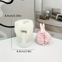 Ostern niedliche Kaninchen form Silikon form DIY Tropfen kleber Harz Gips Aroma therapie Kerze Ornament