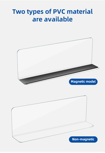 Séparateurs d'<span class=keywords><strong>étagère</strong></span>s en plastique transparents et durables en forme de L, pour l'organisation des rayonnages de supermarché en métal - Product Image 6