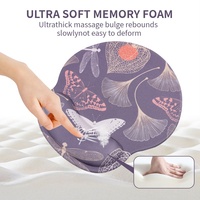 Tapis de souris ergonomique en mousse à mémoire de forme Poron avec repose-poignet, tapis de bureau antidérapant pour le bureau et la maison