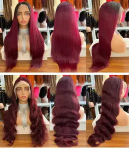 Peruca de cabelo humano com renda HD indiana cru, peruca de cabelo humano com renda completa e osso duplo sem cola