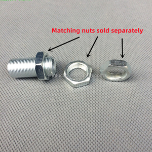 Tube de fixation pour luminaire en acier zingué fileté M10x1, tube creux entièrement fileté pour luminaires - Product Image 6