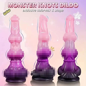 <span class=keywords><strong>Dildo</strong></span> réaliste en forme de grand cheval, épais, noué, avec ventouse puissante, pour jeu mains libres, en silicone souple rose, étanche - Product Image 5
