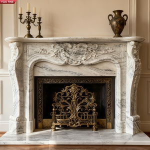 Cornice per Caminetto in Marmo Bianco Personalizzata YOUFINE, Decorazione di Lusso per Interni del Soggiorno - Product Image 6
