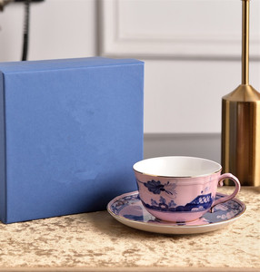 Tasses et assiettes en céramique de luxe haut de gamme, écologiques et minimalistes, pour le thé de l'après-midi à la maison, avec boîte cadeau - Product Image 1