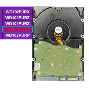 WD102PURZ 10 To SATA 6 Gbit/s 7200 tr/min 256 Mo de cache Disque dur d'entreprise 3,5 pouces pour surveillance, système NAS, stockage cloud et Big Data - Product Image 1