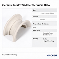 Anneau de selle en céramique Intalox, emballage céramique résistant aux acides et à la chaleur pour tour de désulfuration et absorption (NK CHEM)
