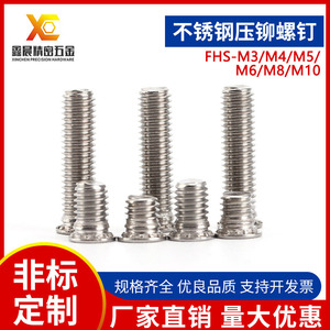 Xinchen 304 Stainless Steel Pressure Plate <b>Screws</b> FHS <b>M3</b> M4 M5 M6 M8 M10 Riveting <b>Screws</b> - Product Image 1