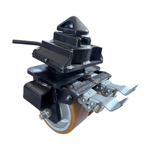 6 Inch Heavy Duty Industrial Swivel Plate PU Dual Wheels CE Container <strong>Casters</strong> for Containers Moving, Warehouse and Equipment - Product Image 2