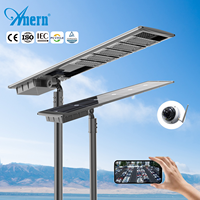 Lampe de rue solaire à LED étanche IP65 pour extérieur, tout-en-un, avec détecteur de mouvement