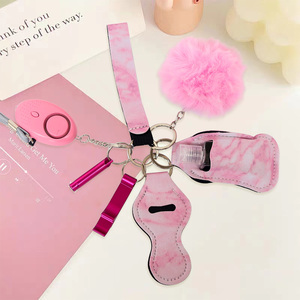 LLavero de metal de lujo para defensa <span class=keywords><strong>personal</strong></span> para niña y mujer, alarma de seguridad con sirena de autodefensa, venta al por mayor - Product Image 2