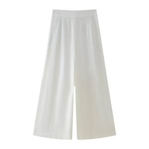 2025 Summer New <strong>Hot</strong> Sale Womens Fashion <strong>Clothing</strong> <strong>Linen</strong> Vest Pleated Trousers 2 Piece Set - Product Image 5