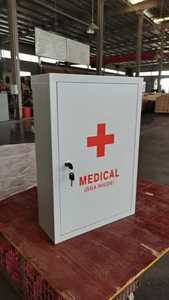 Trousse de premiers secours en acier thermolaqué, boîte à médicaments, <span class=keywords><strong>armoire</strong></span> médicale murale en métal à prix abordable - Product Image 3
