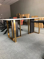 Pieds de table en bois massif, pieds de table en céramique avec pieds en laiton, pieds de table en marbre, pieds de table en acier inoxydable doré