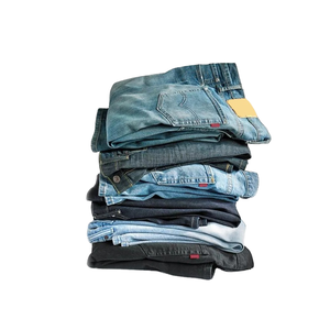 Jean en denim délavé coupe droite pour homme, en coton et élasthanne de poids moyen, respirant, pour usage décontracté, taille mi-haute, coupe régulière - Product Image 1