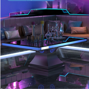 Muebles de acero inoxidable para discoteca, juego de sofá KTV Hookah Lounge, piezas de <span class=keywords><strong>centro</strong></span> de mesa de <span class=keywords><strong>Bar</strong></span> para uso en Club Hotel <span class=keywords><strong>Bar</strong></span> - Product Image 5