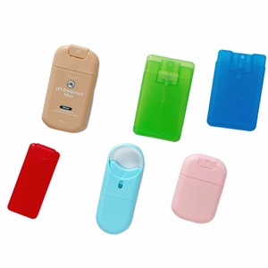 Venta al por mayor de botellas de plástico PP portátiles de 15 ml, 20 ml y 30 ml para desinfectante de manos, perfumes de bolsillo y atomizadores tipo tarjeta de crédito. - Product Image 1