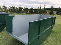 Bac à déchets robuste en acier Q235 de 7m3, bac à déchets extérieur durable avec une capacité de 3000-5000 kg, garantie d'un an pour une utilisation industrielle