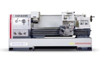 Tour horizontal de précision à grande vitesse, portée de 560 mm, alésage de 103 mm, modèle CSC6280, machine de tournage moyenne capacité, 4 porte-outils, garantie 1 an