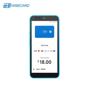 Wisecard pos cerdas Android, T80M 2G/3G/4G/WiFi genggam dengan kontrol layar sentuh untuk sistem pos android bayar seluler