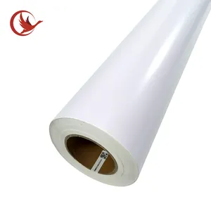 Белый самоклеящийся виниловый рулон для печати, 54 дюйма, полимерный виниловый рулон для печати растворителей, винил для печати