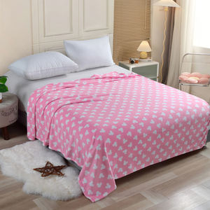FY vente en gros mignon couette tête d'ours impression bleu rose personnalisé pour adultes enfants bébé 1 pli couverture - Product Image 3