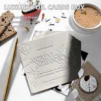 Cartes de visite personnalisées en papier d'art gaufré or et cartes de remerciement en relief avec enveloppes – Vente en gros de luxe