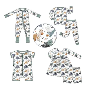 Macacão de bebê com zip, macacão de bebê com zip, roupa de dormir de bambu, macacão infantil de bambu com zipper