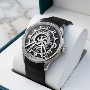 Relojes mecánicos automáticos giratorios de lujo para hombre, únicos, con cristal de zafiro abovedado, correa de silicona, MOQ bajo, SM1077 - Product Image 1