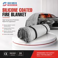 Couverture anti-feu pour voiture en silicone, résistante à la chaleur, en fibre de verre, pour la lutte contre les incendies de batteries de véhicules électriques, la sécurité routière et les secours.