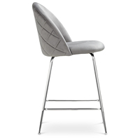 Chaise de bar en velours bleu avec pieds en métal Mobilier de bar haut de luxe moderne et populaire