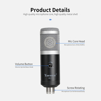 Microphone de studio USB à condensateur professionnel OEM, casque de bureau portable avec fonction d'annulation du bruit, enregistrement en direct pour YR11
