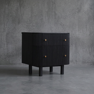 Table de chevet contemporaine en bois noir avec tiroir pour hôtel et maison, meubles de chambre à coucher ou salon - Product Image 2