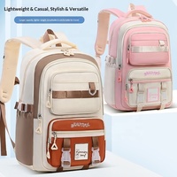 Mochila Oxford Impermeable, Moderna y Casual para Estudiantes, de Gran Capacidad, Multicapa, Fácil de Guardar y Limpiar, Mochila Escolar