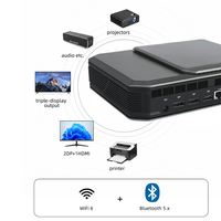 Mini PC con Cuatro Pantallas, Windows 11, DDR5, M.2 NVME SSD, Computadoras con IA para el Hogar y la Oficina, Mini PC para Juegos con Ventilador, GDDR6