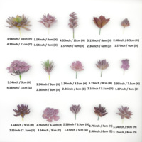 Ensemble de 15 faux succulentes violettes - Plantes artificielles réalistes pour la décoration de la maison et du jardin, parfaites pour les balcons et les tables
