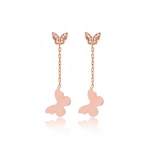 Butterfly Animal Design Long <b>Earrings</b> Wholesale Handmade 925 Silver Sterling for Woman Jewelry - Product Image 2